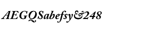 Serif fonts A-B: Adobe Caslon Bold Italic