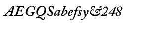 Serif fonts A-B: Adobe Caslon Pro Semibold Italic