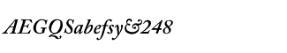 Serif fonts A-B: Adobe Caslon Semibold Italic