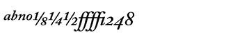 Serif fonts A-B: Adobe Caslon SemiBold Italic Expert Package