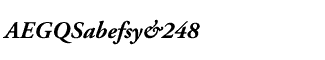 Serif fonts A-B: Adobe Garamond Bold Italic