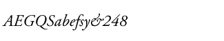 Serif fonts A-B: Adobe Garamond Italic