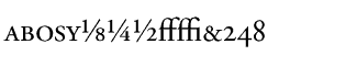 Serif fonts A-B: Adobe Garamond Regular Expert Package