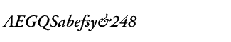 Serif fonts A-B: Adobe Garamond SemiBold Italic
