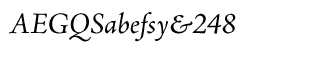 Serif fonts A-B: Adobe Jenson Pro Italic