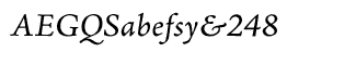 Serif fonts A-B: Adobe Jenson Pro Italic Caption