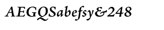 Serif fonts A-B: Adobe Jenson Pro SemiBold Italic Caption
