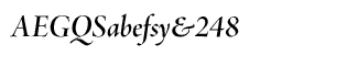 Serif fonts A-B: Adobe Jenson Pro SemiBold Italic Display