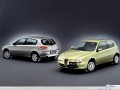Alfa Romeo wallpapers: Alfa Romeo 147 golden and silver wallpaper