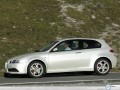 Alfa Romeo 147 rigt side white wallpaper