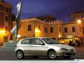 Alfa Romeo 147  silver in the city wallpaper