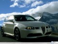 Alfa Romeo 147 white in mountains wallpaper