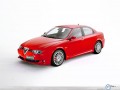Alfa Romeo 156 front right side red wallpaper
