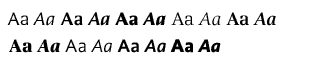 Serif fonts A-B: Alinea Family