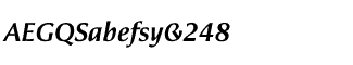 Serif fonts A-B: Alinea Incise Medium Italic Package