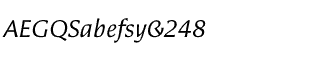 Serif fonts A-B: Alinea Incise Regular Italic Package