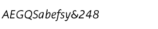 Serif fonts A-B: Alinea Sans Regular Italic Package