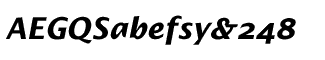Sands Serif fonts A-D: Alphabet Bold Italic