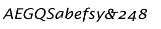 Sands Serif fonts A-D: Alphabet Italic