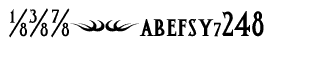 Serif fonts A-B: Altar Fractions Bold