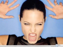 Angelina Jolie aggressive wallpaper