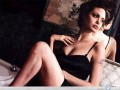 Celebrity wallpapers: Angelina Jolie black sexy underwear wallpaper
