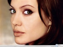 Angelina Jolie cute face wallpaper