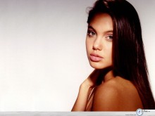 Angelina Jolie cute girl wallpaper