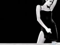 Celebrity wallpapers: Angelina Jolie in sexy black dress wallpaper