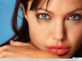 Celebrity wallpapers: Angelina Jolie red lips wallpaper