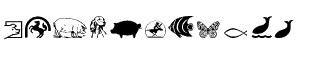 Symbol fonts E-X: Animals 1