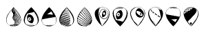 Ann's DecoGlyphs fonts: Ann's DecoGlyphs Droplets