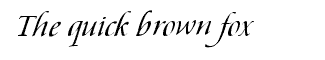 Script fonts: Aramis Italic