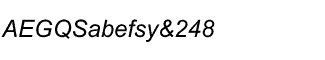 Sands Serif fonts A-D: Arial Italic