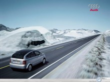 Audi A2 winter view wallpaper
