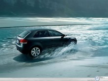 Audi A3 S3 in the water wallpaper