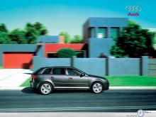 Audi A3 Sportback building view wallpaper