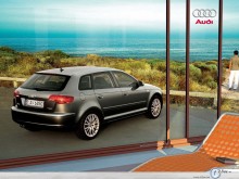Audi A3 Sportback on the beach wallpaper