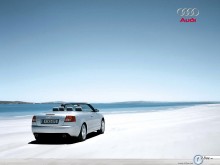 Audi A4 Cabrio ocean view wallpaper