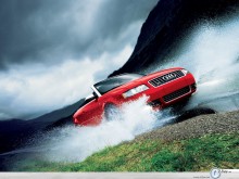 Audi A4 Cabrio ocean wave wallpaper