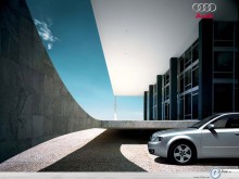 Audi A4 S4 half car view wallpaper