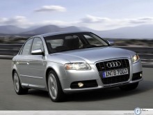 Audi A4 S4 on the road wallpaper