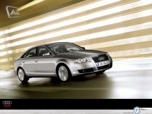 Audi A6 in the lights wallpaper