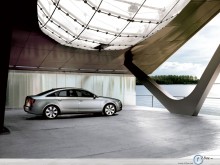 Audi A6 modern building view wallpaper