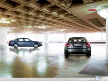 Audi A6 two cars wallpaper