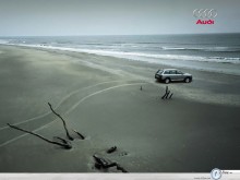 Audi Allroad on the beach wallpaper