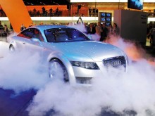 Audi Nuvolari Quattro Concept smoke view Wallpaper