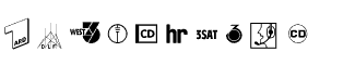 Symbol fonts A-E: Audio Pi