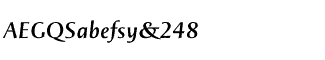 Serif fonts A-B: Augustal Cursiva Bold Italic