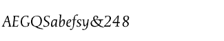 Serif fonts A-B: Augustal Italic